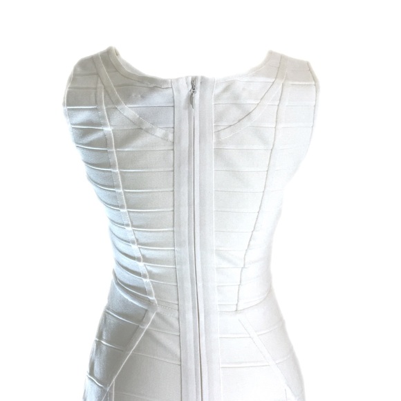 Herve Léger Authentic Bandage Dress Ivory - Picture 3 of 8